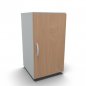 Preview: Aktenschrank Mega 2 OH 40 cm breit Lichtgrau Buche