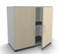 Preview: Aktenschrank Mega 2 OH Weiss Ahorn
