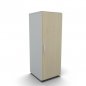 Preview: Schrank Mega 3 OH 40 cm breit Lichtgrau Ahorn