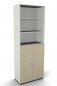 Preview: Schrank Mega 6 OH 80 cm breit Türen 3 OH Weiss Ahorn