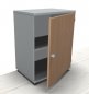 Preview: Aktenschrank TEN 2 Ordnerhöhen 60 cm Schloss links Lichtgrau Buche