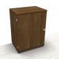 Preview: Aktenschrank TEN 2 Ordnerhöhen 60 cm Schloss rechts Nussbaum