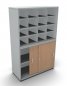 Preview: Fächerschrank TEN mit 16 Fächern Lichtgrau Buche