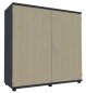 Preview: Aktenschrank TEN 3 Ordnerhöhen, 120 cm breit onyxgrau/Ahorn