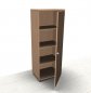 Preview: Aktenschrank TEN 4 Ordnerhöhen 60 cm Schloss links Buche