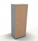 Preview: Aktenschrank TEN 4 Ordnerhöhen 60 cm Schloss links Lichtgrau Buche