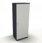 Preview: Aktenschrank TEN 4 Ordnerhöhen 60 cm Schloss links onyxgrau Weiss