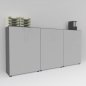 Preview: Büro Schrankwand Basis K5 Grafit-Lichtgrau