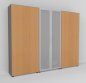Preview: Büro Schrankwand Basis K1 Grafit-Buche