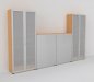 Preview: Schrankreihe Basis K3 Buche-Silber