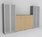 Preview: Schrankreihe Basis K3 Grafit-Ahorn