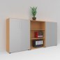 Preview: Schrankwand Basis K4 Buche-Silber