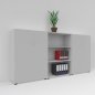 Preview: Schrankwand Basis K4 Lichtgrau