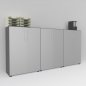Preview: Büro Schrankwand Basis K5 Grafit-Silber