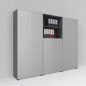 Preview: Büro-Schrankwand Basis K7 Grafit-Silber