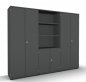 Preview: Schrankwand TEN K2 280 cm breit onyxgrau