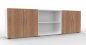 Preview: Sideboard VH15 240 cm breit Weiß-Nussbaum