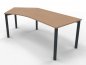 Preview: Schreibtisch 135 Grad linke Seite anthrazit Buche