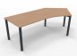Preview: Schreibtisch 135 Grad rechte Seite anthrazit Buche
