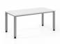 Preview: Schreibtisch mit Vierfußgestell 160x80 cm Weiss