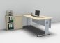 Preview: Schreibtisch Mega 180 cm mit Anstellschrank und Blende