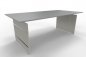 Preview: Schreibtisch 200x100 cm Form4 Wangengestell Tischplatte Lichtgrau