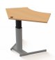 Preview: Schreibtisch CST Trapezform elektrisch höhenverstellbar Tischplatte Buche