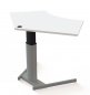 Preview: Schreibtisch CST Trapezform elektrisch höhenverstellbar Tischplatte Weiß