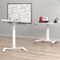 Preview: Steh-Sitz-Tisch CSW 100x60 cm elektrisch höhenverstellbar Weiß