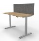 Preview: Schreibtisch DMS 160 cm mit Trennwand Ahorn-Silber