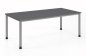 Preview: Schreibtisch Hamburg 200x100cm Grafit-Silber