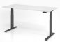 Preview: Schreibtisch HDK 180 cm elektrisch höhenverstellbar grafit weiss