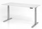 Preview: Schreibtisch HDK 180 cm elektrisch höhenverstellbar silber weiss
