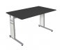 Preview: Schreibtisch Form4 C-Fuss 120 cm Anthrazit