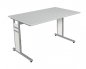 Preview: Schreibtisch Form4 C-Fuss 120 cm Lichtgrau