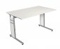 Preview: Schreibtisch Form4 C-Fuss 120 cm Weiss