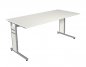Preview: Schreibtisch Form4 C-Fuss 160 cm Weiss
