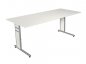 Preview: Schreibtisch Form4 C-Fuss 180 x 80 cm Weiss