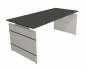 Preview: Schreibtisch Form4 Wangengestell 180 x 80 cm Anthrazit
