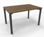 Preview: Schreibtisch Mega 120 cm Gestell anthrazit Nussbaum