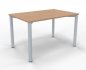 Preview: Schreibtisch 120 cm Gestell silber Buche