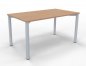 Preview: Schreibtisch 140 cm Gestell silber Buche