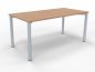 Preview: Schreibtisch 160 cm Gestell silber Buche