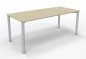 Preview: Schreibtisch 180 x 80 cm Gestell silber Ahorn