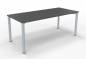 Preview: Schreibtisch 180 x 80 cm Gestell silber Onyxgrau