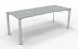 Preview: Schreibtisch 200x80 cm Gestell silber Lichtgrau
