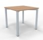 Preview: Schreibtisch 80 cm Gestell silber Buche