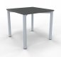 Preview: Schreibtisch 80 cm Gestell silber Onyxgrau