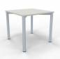 Preview: Schreibtisch 80 cm Gestell silber Weiss