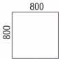Preview: Schreibtisch Mega C-Fuß 80 x 80 cm